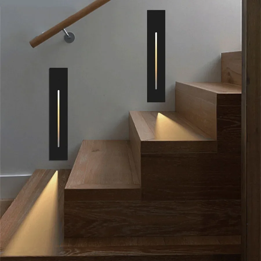 

1PC Indoor/Outdoor Led Stair Light Step Lamp Recessed Aisle Corrior Wall Corner Light Aluminum Staircase Wall Luminaire