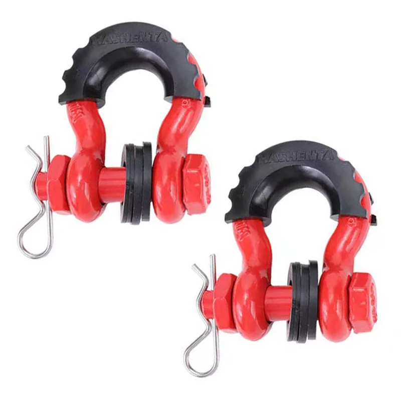 2pcs 28660lbs Break Strength D-Ring Anchor Shackle for Off-Road Jeep Vehicle Recovery 5/8\