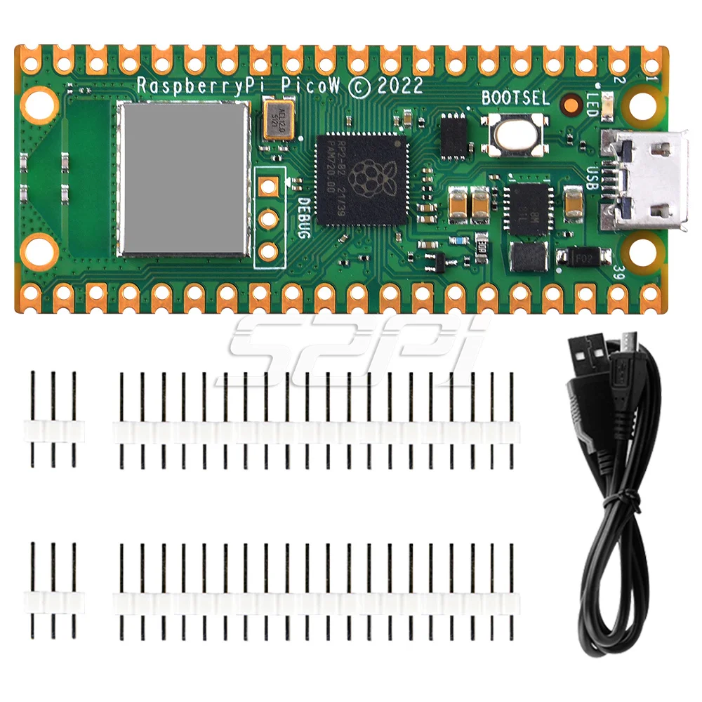 Imagem -06 - Raspberry pi Pico w com Cabeçalho Wireless Wifi Rp2040 Chip de Microcontrolador Placa de Desenvolvimento 52pi