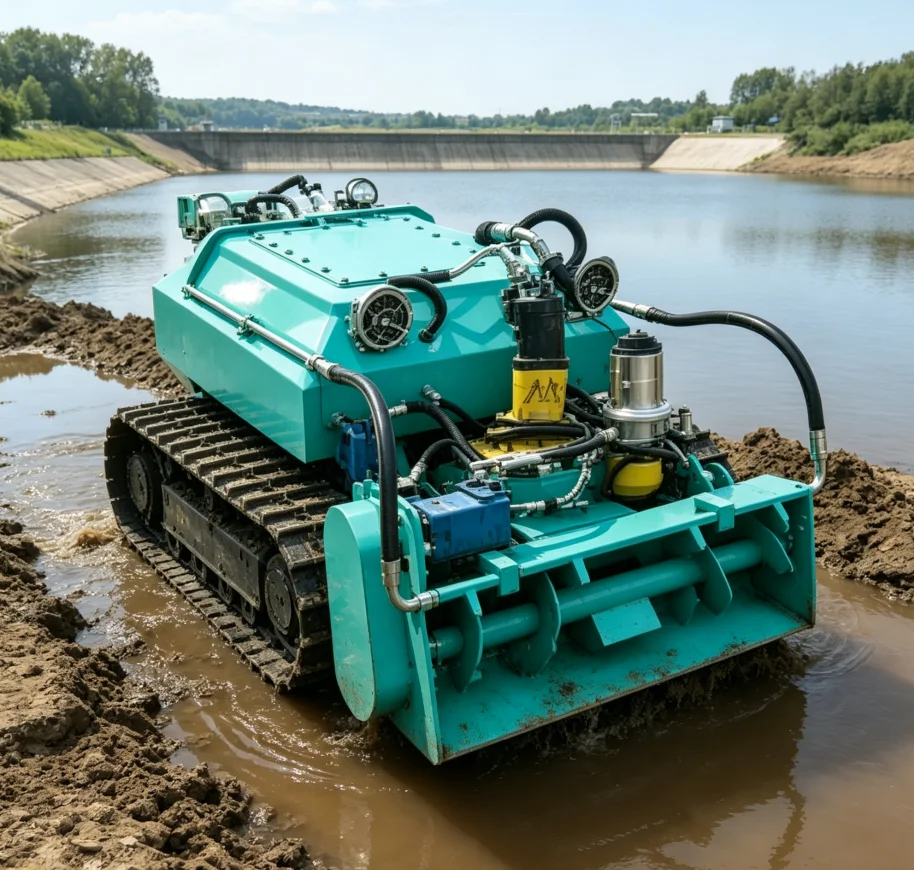 Sludge Dredging Robot for Industrial Tank Intelligent Remote Control Submersible Crawler for Chemical Pool Clean
