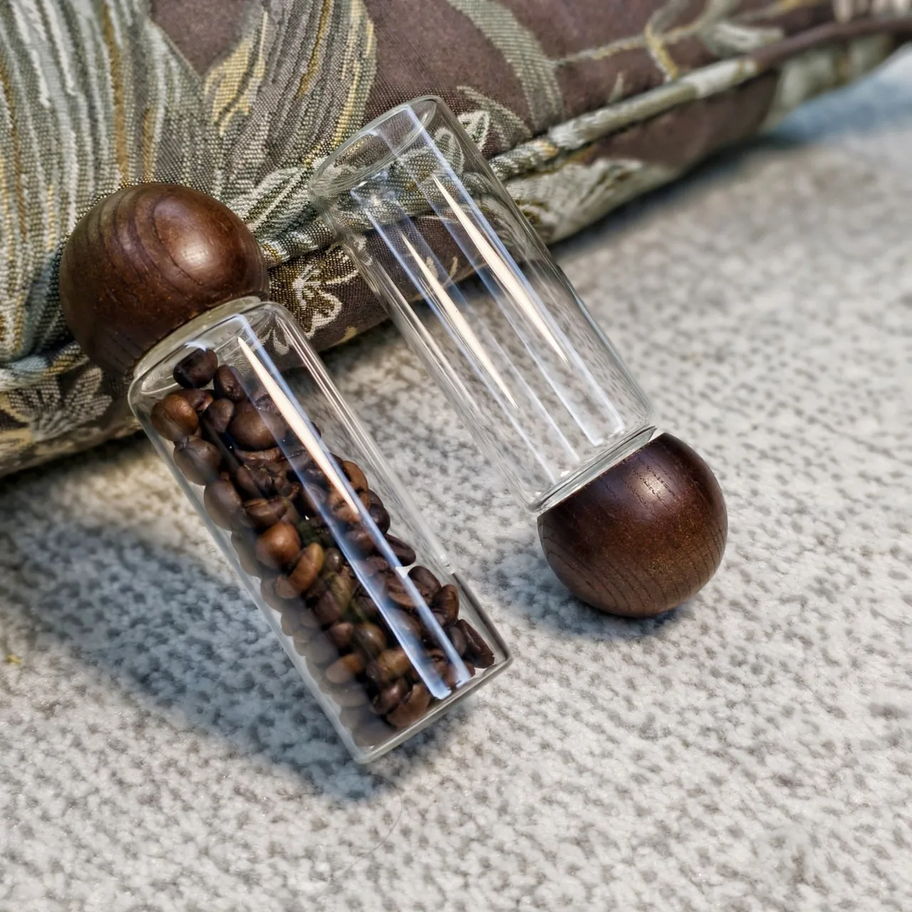 Glass Coffee Beans Sub-Packed Test Tube Coffee Bean Storage Tubes Storage Coffee Set Espresso Accessory