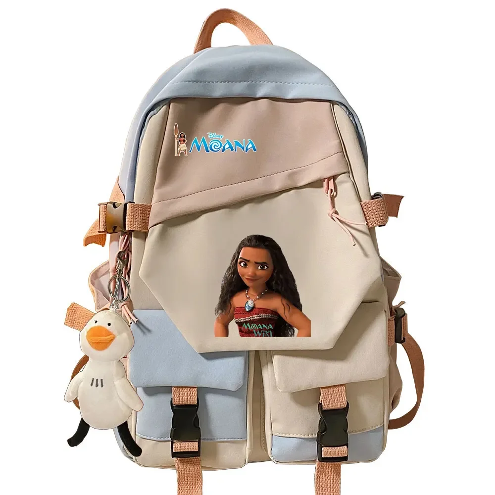 

Kawaii Moana Princess Girls Kids School Book Bags Women Patchwork Bagpack Teenagers Schoolbags Canvas Student Backpack