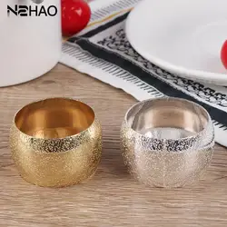 Gold Silver Color Cloth Napkin Ring Gold And Silver Napkin Ring Wedding Decoration Napkin Rings For Weddings