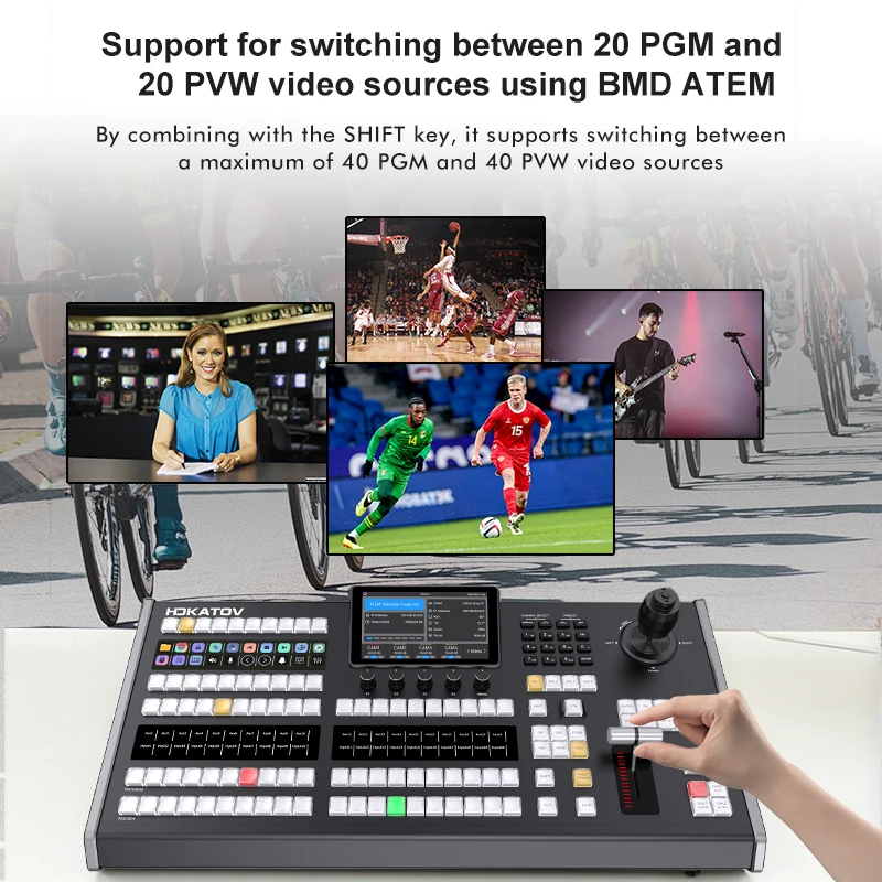 HDKATOV KT-KD60 Professional Switching Controller With PTZ & ATEM/vMix Compatibility For Broadcast ESports Church Events