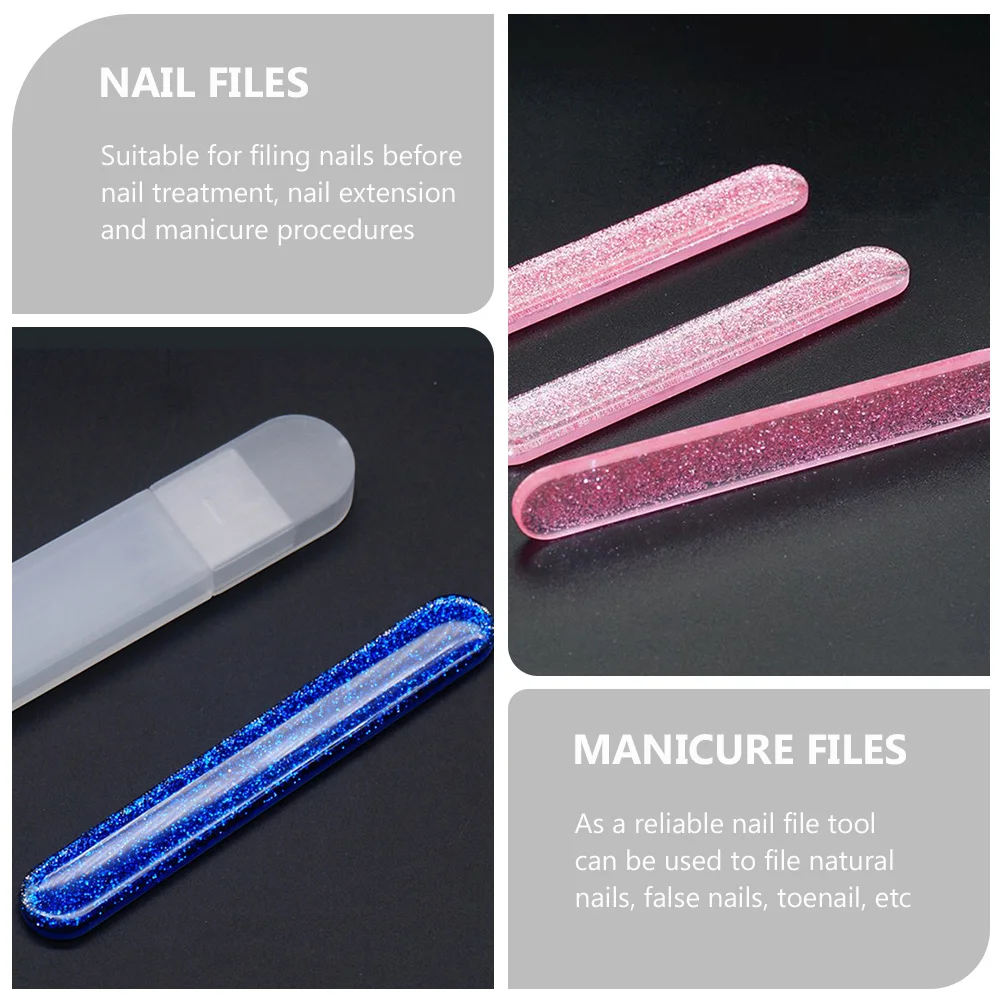 

8Pcs High Quality Glass Nail Files for Salon Home Use Polishing Sanding Manicure Pedicure Nail Files Pedicure File
