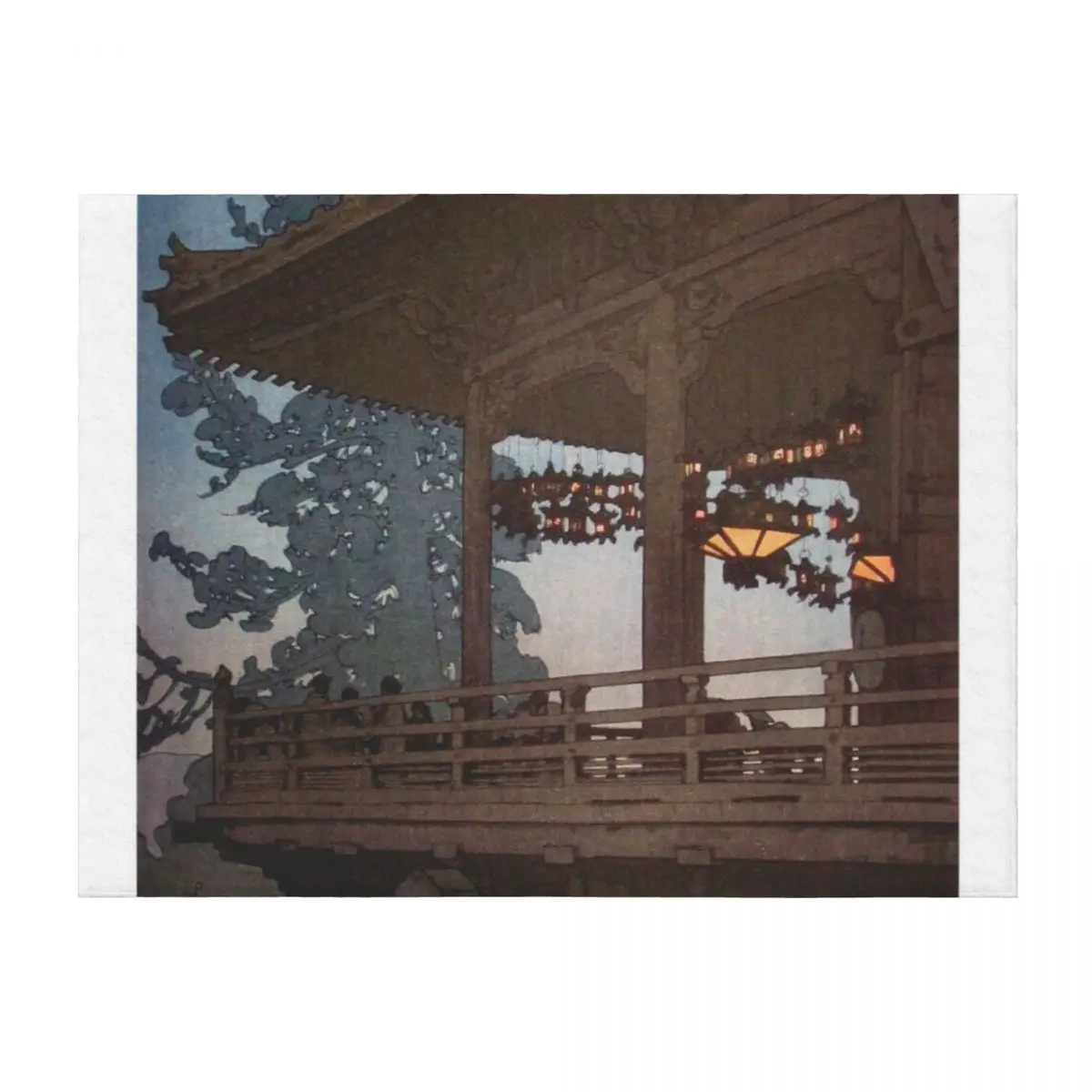

Hiroshi Yoshida - Evening in Nara Throw Blanket Decorative Sofas Luxury Brand Thermal Blankets