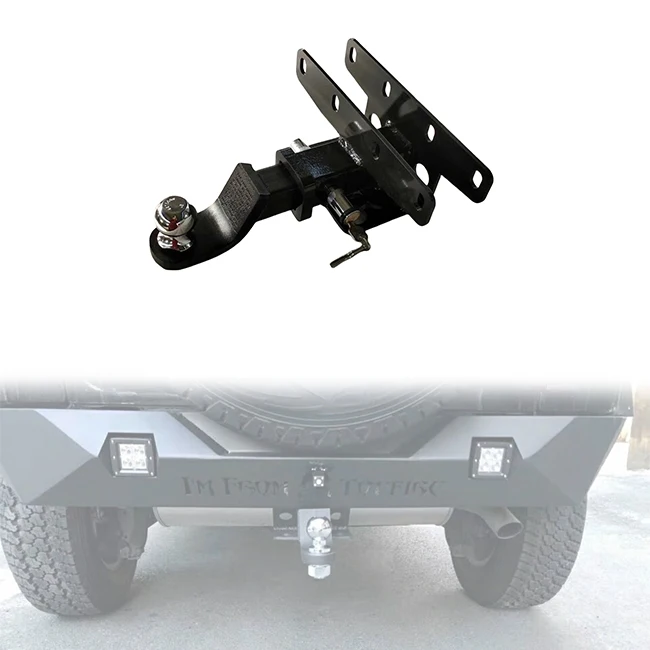 

4x4 Car Accessories Black Steel Rear Receiver Hitch For Jeep Wrangler JL 2018+ Towing Trailer Hitch New Condition