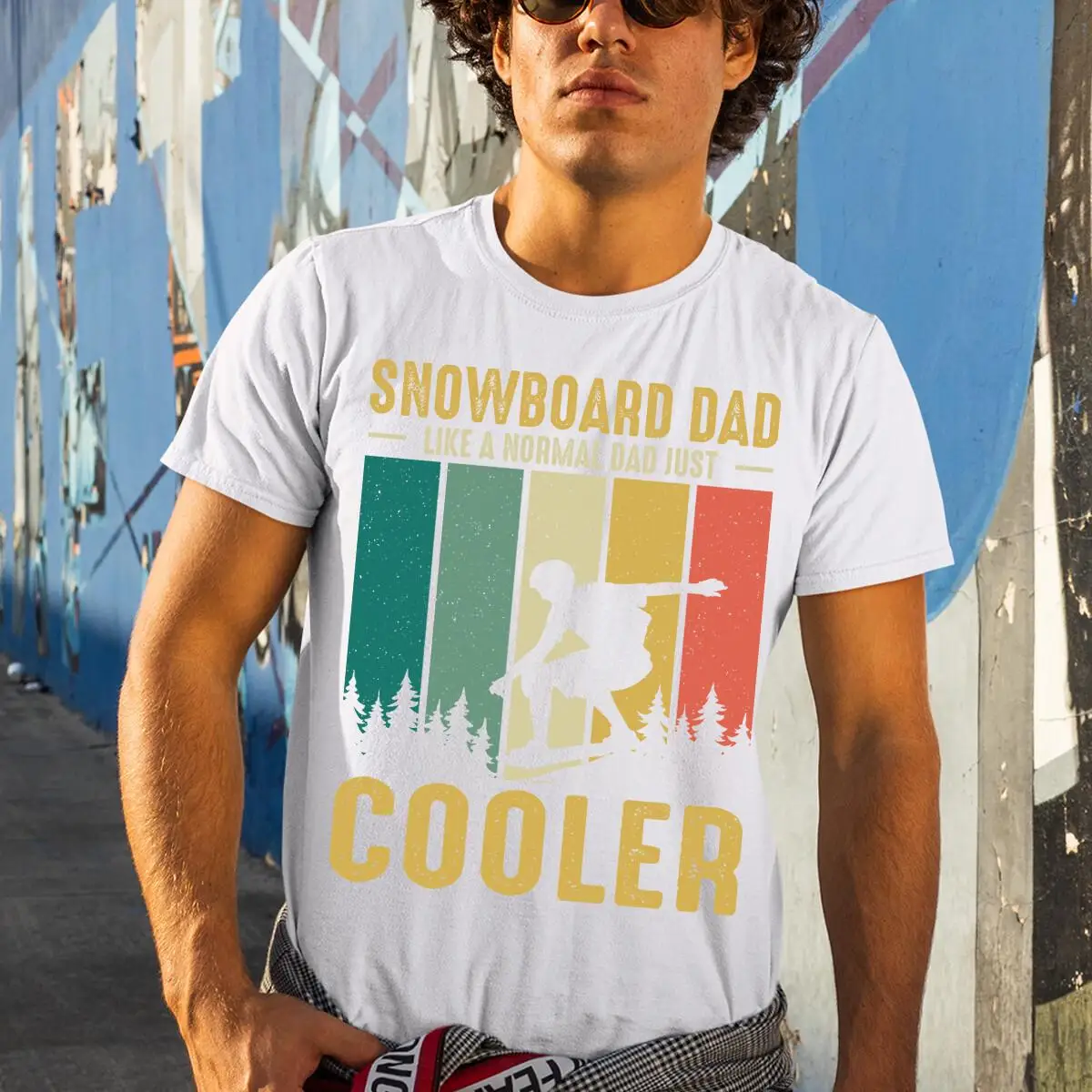 Mens Snowboard Dad Cooler Funny Fathers Day T-Shirt Tee Best Daddy Ever Papa Life Gift Fashionable Trend, Comfortable and Casual