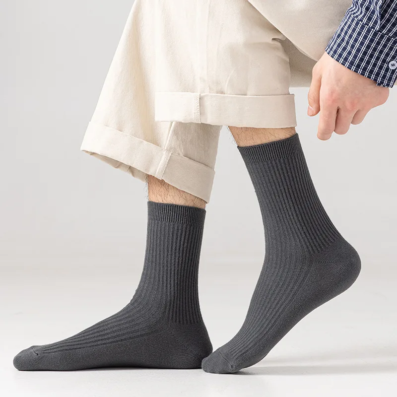 남성용 및 여성용 양말, 미드 튜브 양말, 냄새 방지, 땀 흡수 및 보온, 야외 스포츠에 적합, 편안하고 따뜻함