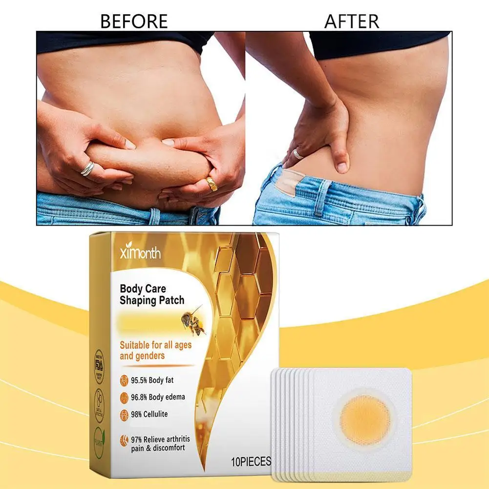 

Bee Lymphatic Slimming Patches Weight Loss Belly Slimming Patch Relieve Stress For Lymphatic Detoxification 10pcs/box