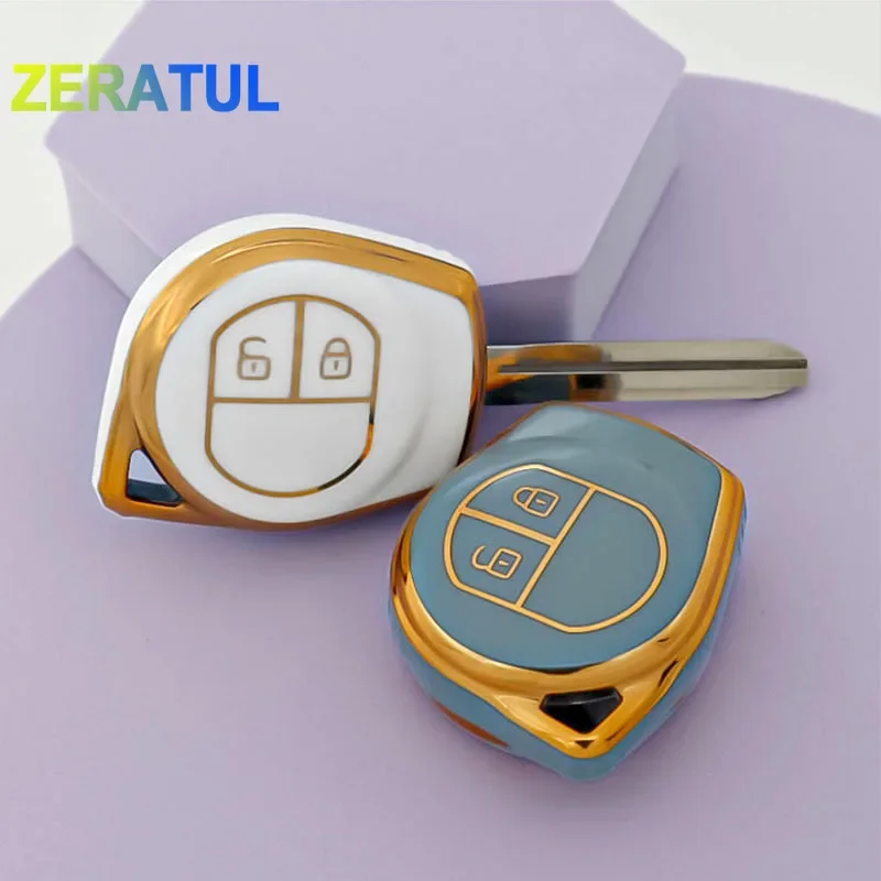 2 Buttons Car Key Cover Case Remote Key Shell Fob Holder Protector Fit For SUZUKI SWIFT SX4 ALTO VITARA IGNIS JIMNY Splash