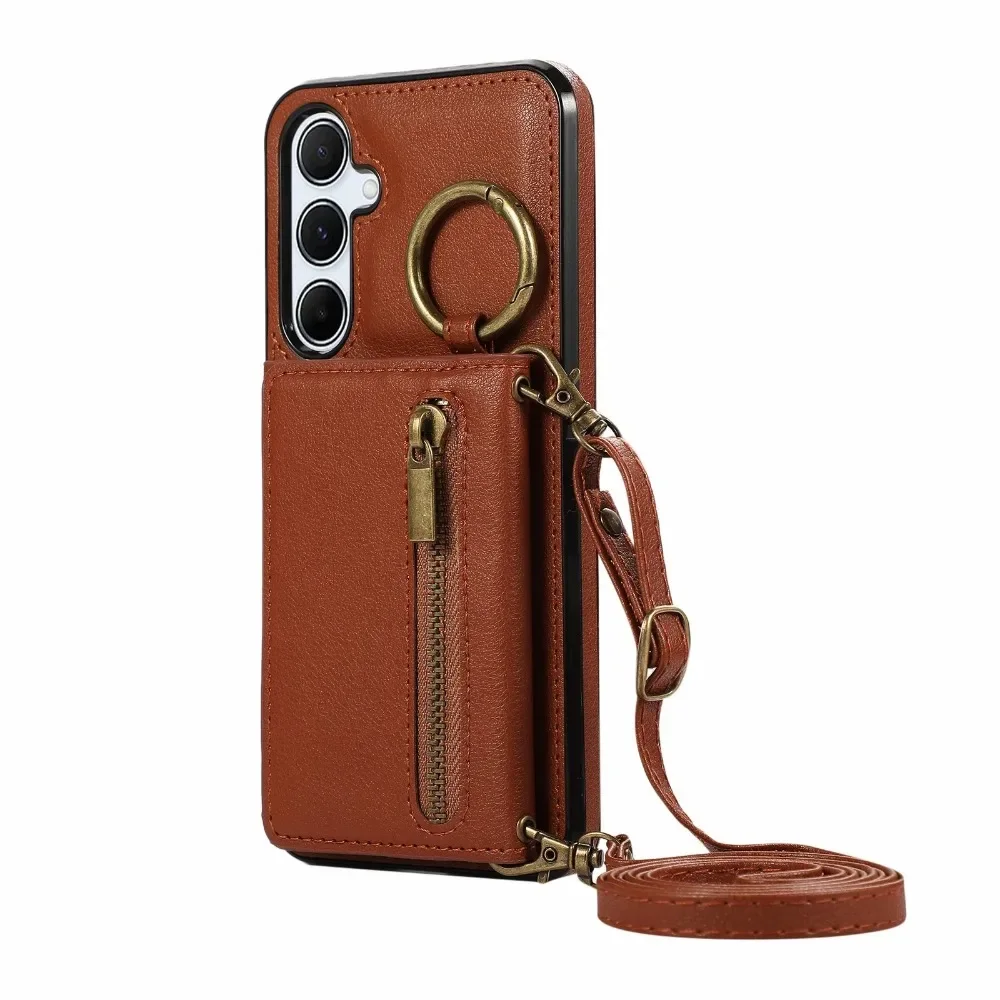 Crossbody Kartenhalter Brieftasche Hülle für Samsung S24 S25 S26 Ultra S23 FE S22 S21 Plus A57 A37 A56 A36 A16 A55 A35 Leder-Cover – Detail 22