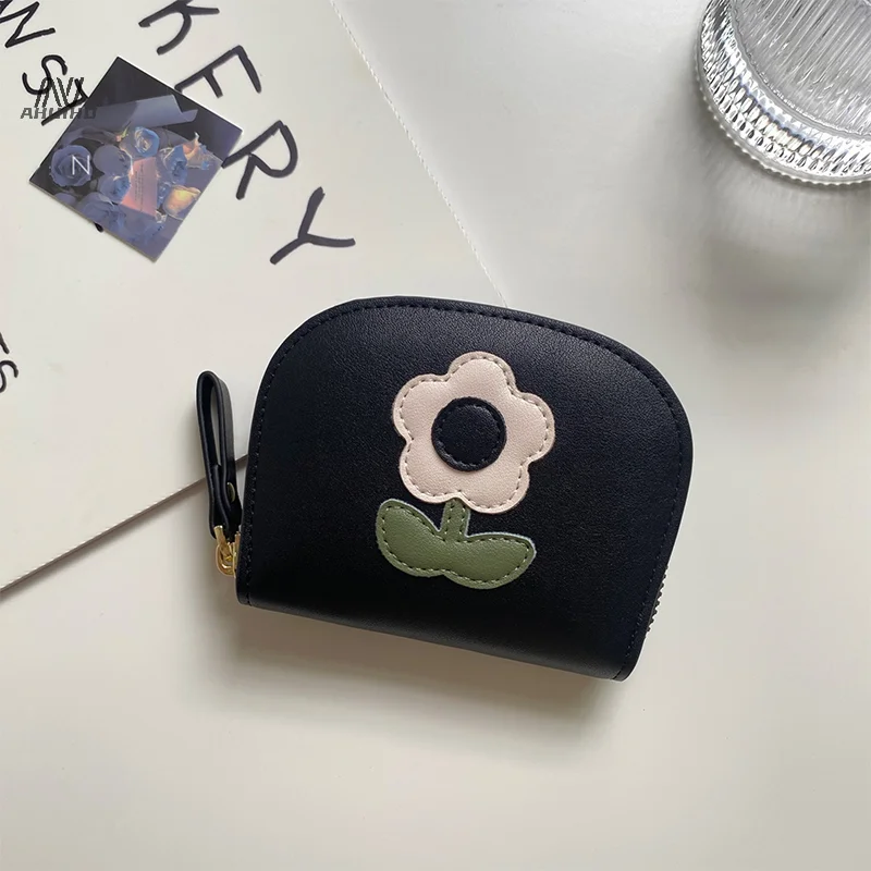 1PC Cartoon Small Flower Card Bag Cute And Compact Zero Wallet Card Clip