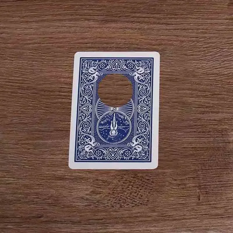 Azul a vermelho mudança de cor buraco preto truques mágicos cartão desaparecendo close-up adereços magia prop ilusão truque prop