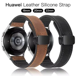 Lederen siliconen band voor Huawei Horloge GT 5 4 46 mm 41 mm Band Polsband Armband voor Huawei GT5 GT4 GT3 Pro GT2 20 mm 22 mm band