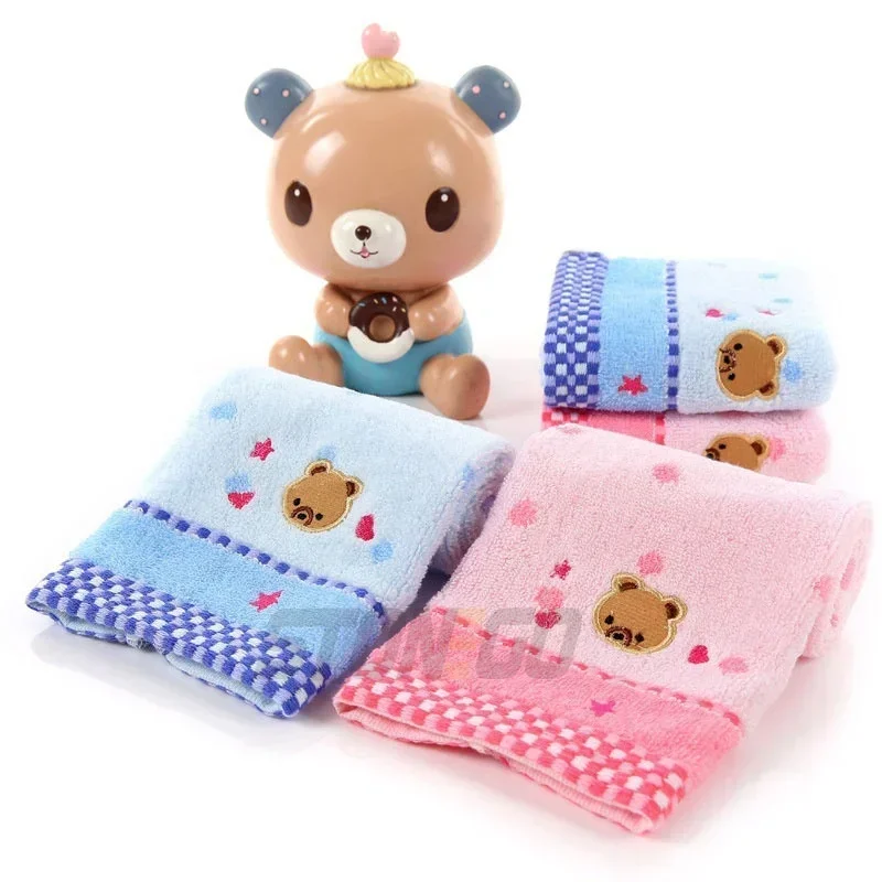 25*50cm Cute Cartoon Microfiber Absorbent Drying Bath Towel Bear Grain Cotton Baby Towel