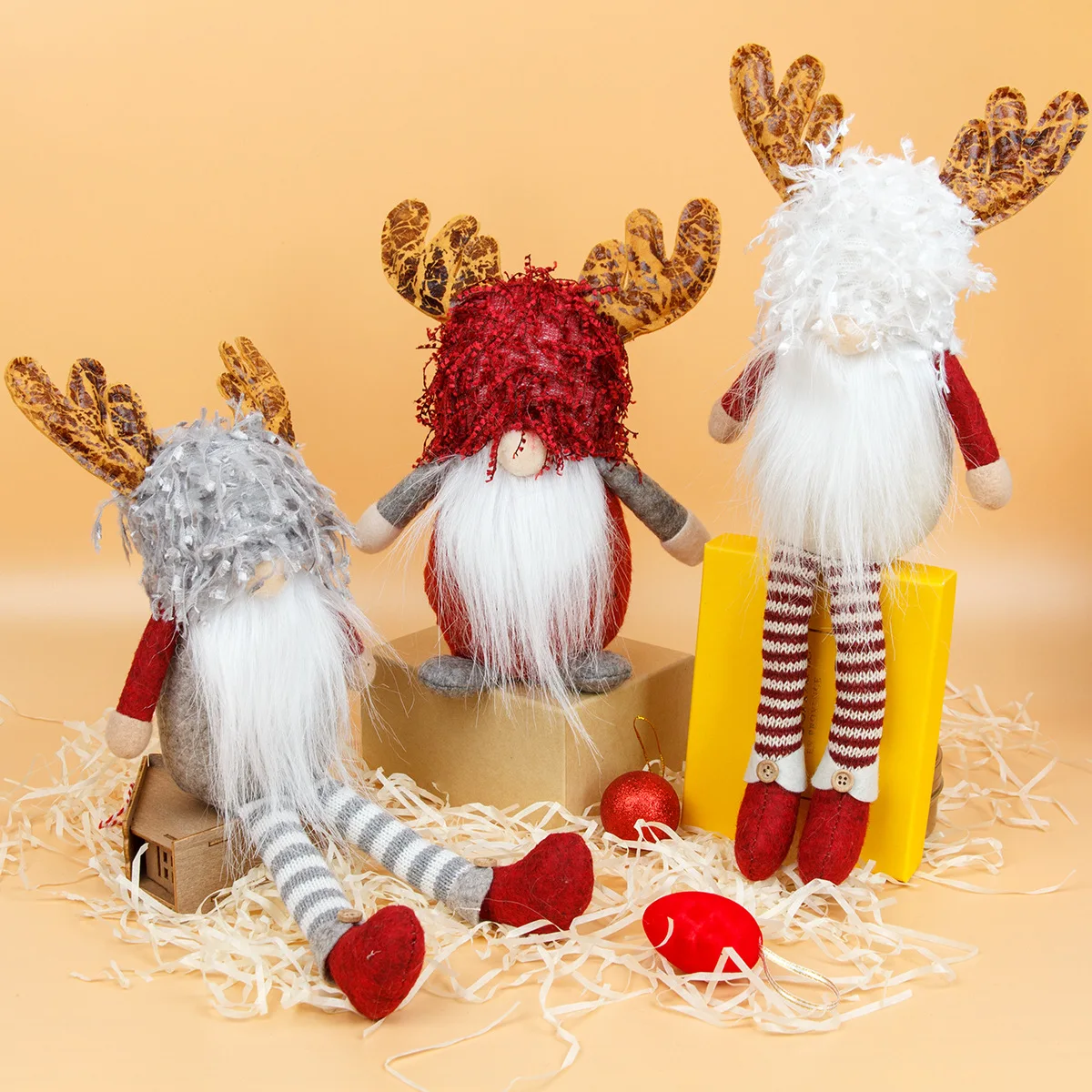 Gnomes Decorations for Home Handmade Valentine Gnomes Plush Doll Christmas Gnomes Farmhouse Kitchen Shelf Tiered Tray Decor