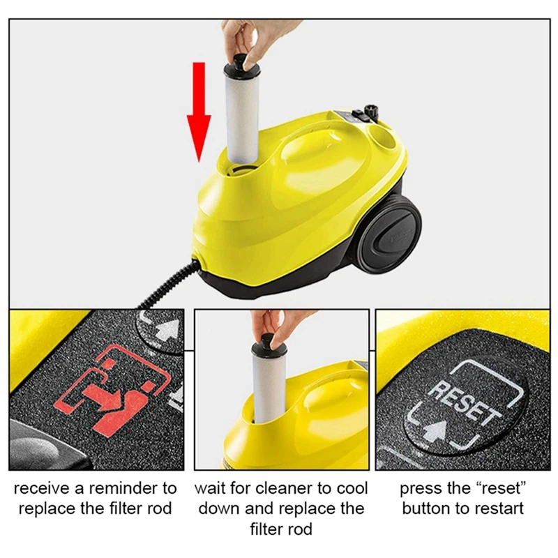 2X картридж для удаления накипи, стержень фильтра для Karcher SC 2U SC2UP SC3 SC3U SC3UP, вертикальный пароочиститель серии премиум-класса