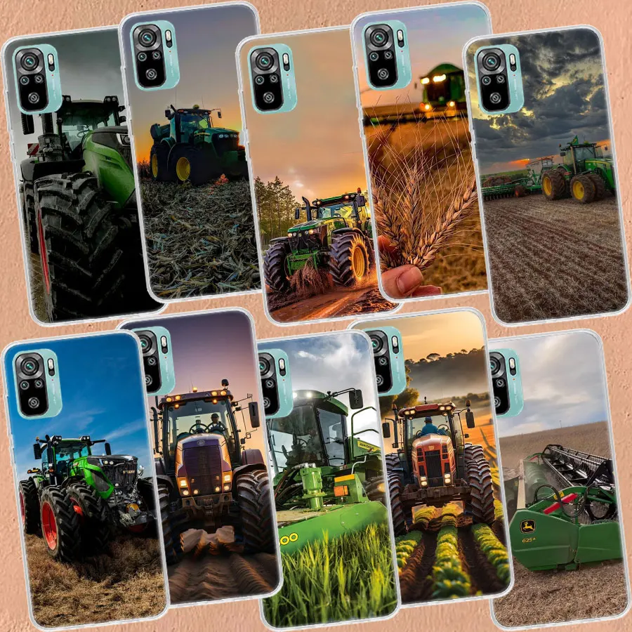 Farm Machinery Harvesters Phone Case For Xiaomi Poco X3 NFC X4 F4 GT M3 M4 M5 M5S X7 X5 X6 Pro 5G Mi F6 F5 F3 F2 F1 Silicon Cove