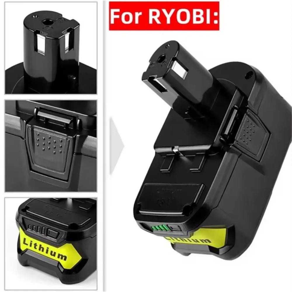 18V 6000mAh Li-ion Battery for RYOBI Power Tools Compatible with P108 18V One+ Plus P104 P107 RB18L50 RB18L20 P108