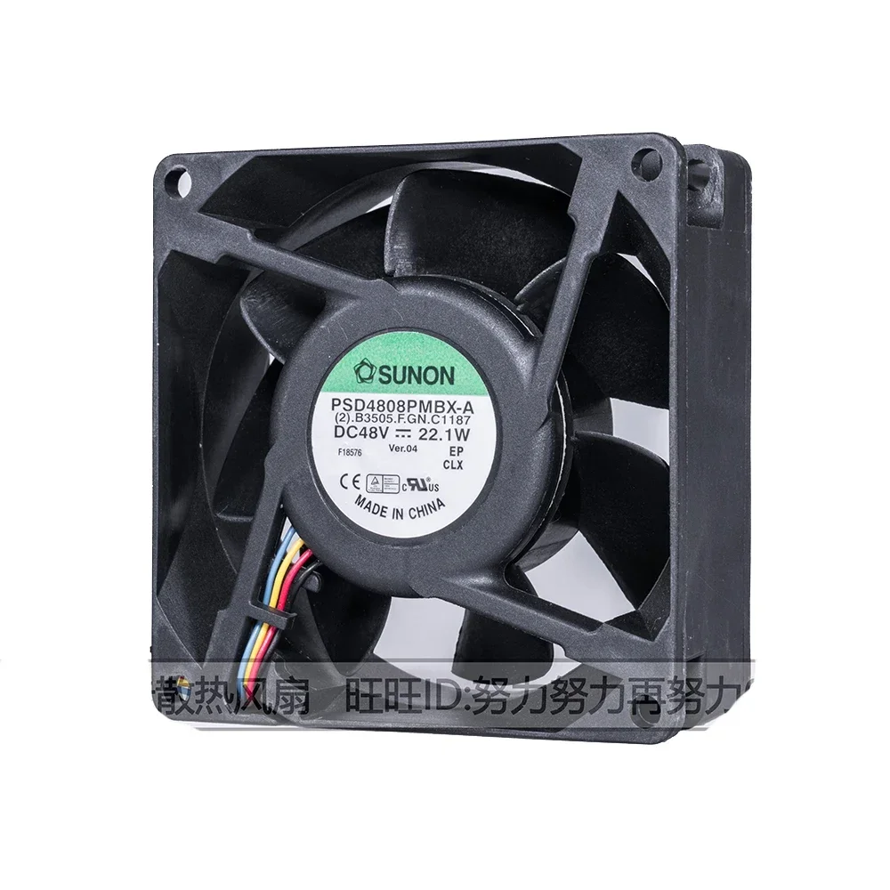 ل Sunon PSD4808PMBX-A 80*80*38 مللي متر 80 مللي متر تيار مستمر 48 فولت 22.1 واط خادم مربع العاكس مراوح التبريد المحورية #3