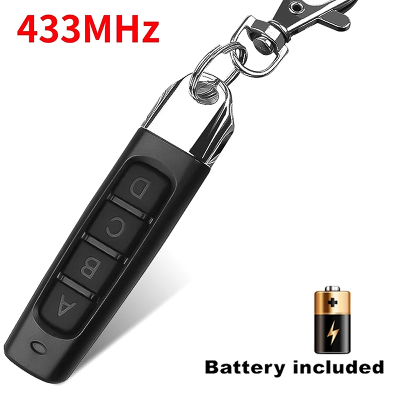 433MHz Copy Remote Controller 4 Key Clone Duplicator Battery Powered Remote Learning Copy Multifunctional for Garage Gate Key
