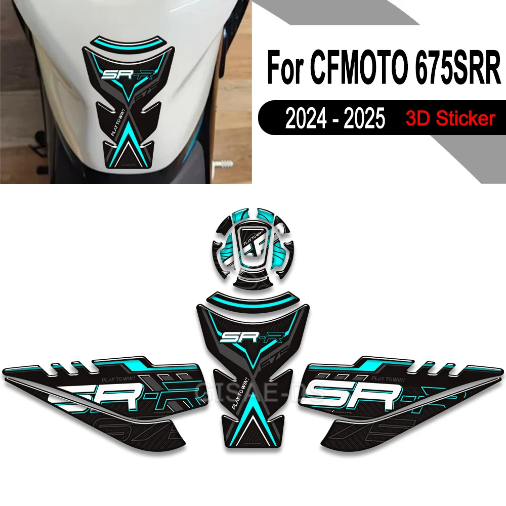2025 For CFMOTO 675SR-R 675SRR 675 SR R 675SR Motorcycle Tank Pad Side Grips Gas Fuel Oil Knee Protection Stickers Decals 2024