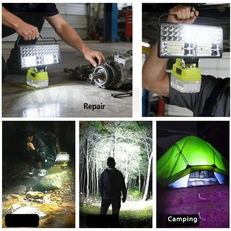 lampe-de-travail-led-d'urgence-pour-exterieur-compatible-avec-les-batteries-ryobi-18v-lithium-p108-p104-nickel-one-et-la-banque-d'alimentation-usb-type-c