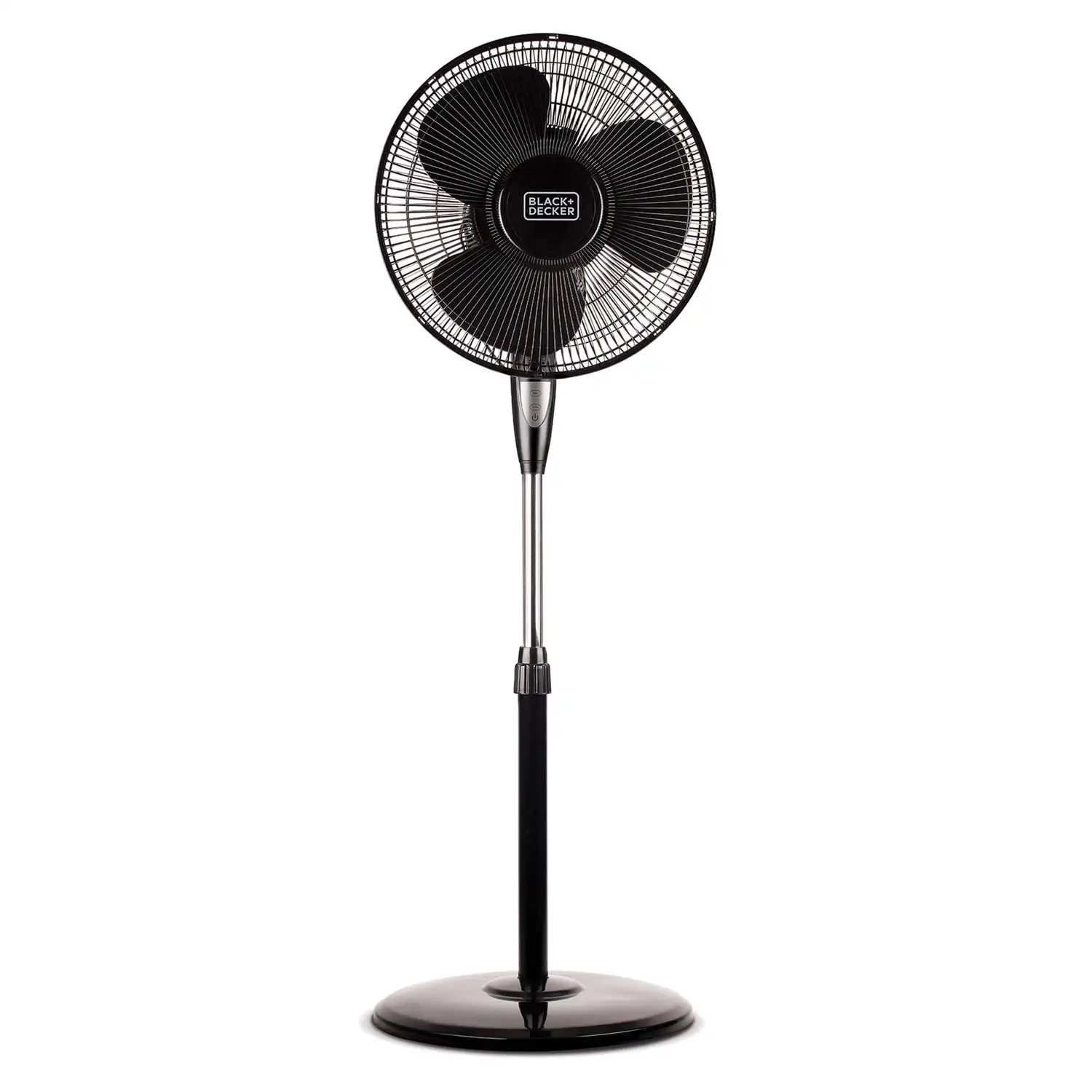 

New 3-Speed 48-Watt 16-In. Oscillating Stand Fan with Remote, BFSR16 (Black), BFSR16B