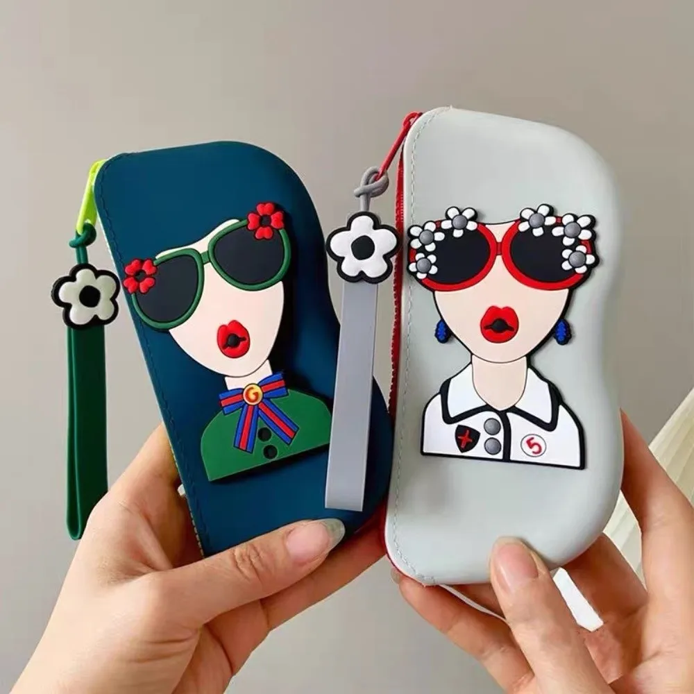 

Fashion Multifunctional Silicone Eyeglasses Case Waterproof Cartoon Small Items Bag Dustproof Coin Purse Sunglasses Pouch Travel