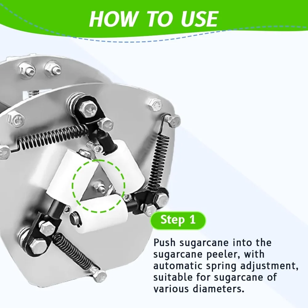 آلة تقشير قصب السكر اليدوية مع شفرة بديلة من الفولاذ المقاوم للصدأ أداة تقشير فعالة سهلة الاستخدام