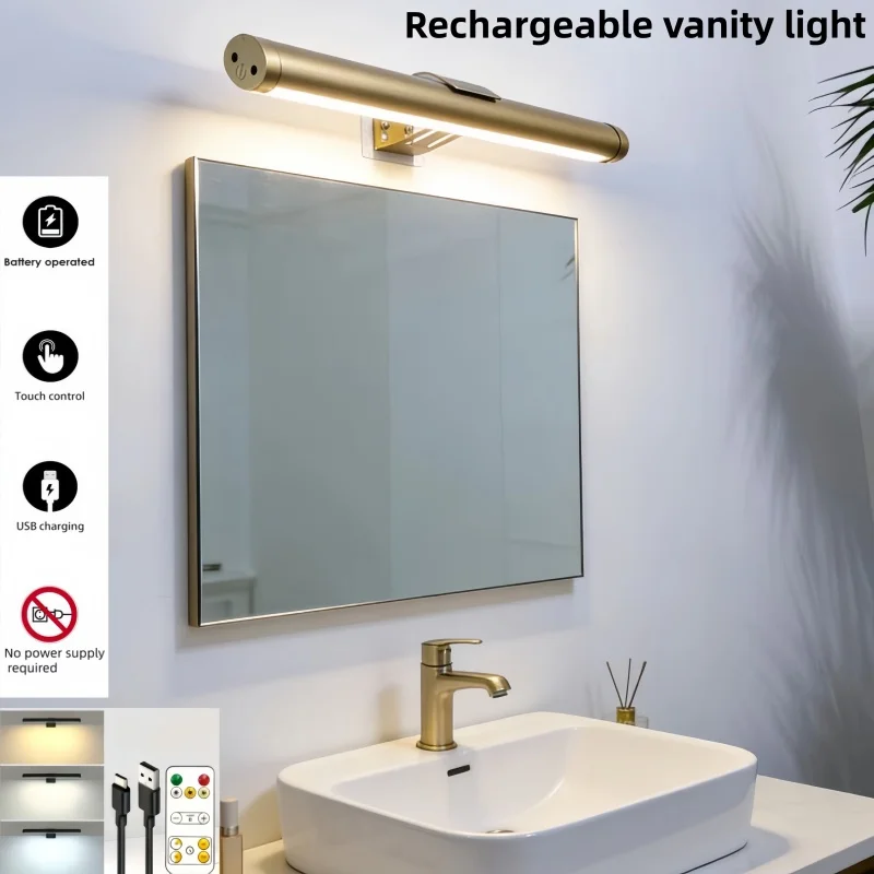 Led Wall Light Touch Dimming USB Remote Control Wireless Rechargeable Wall Lamp for Picture Light Indoor Art Display Living Lamp