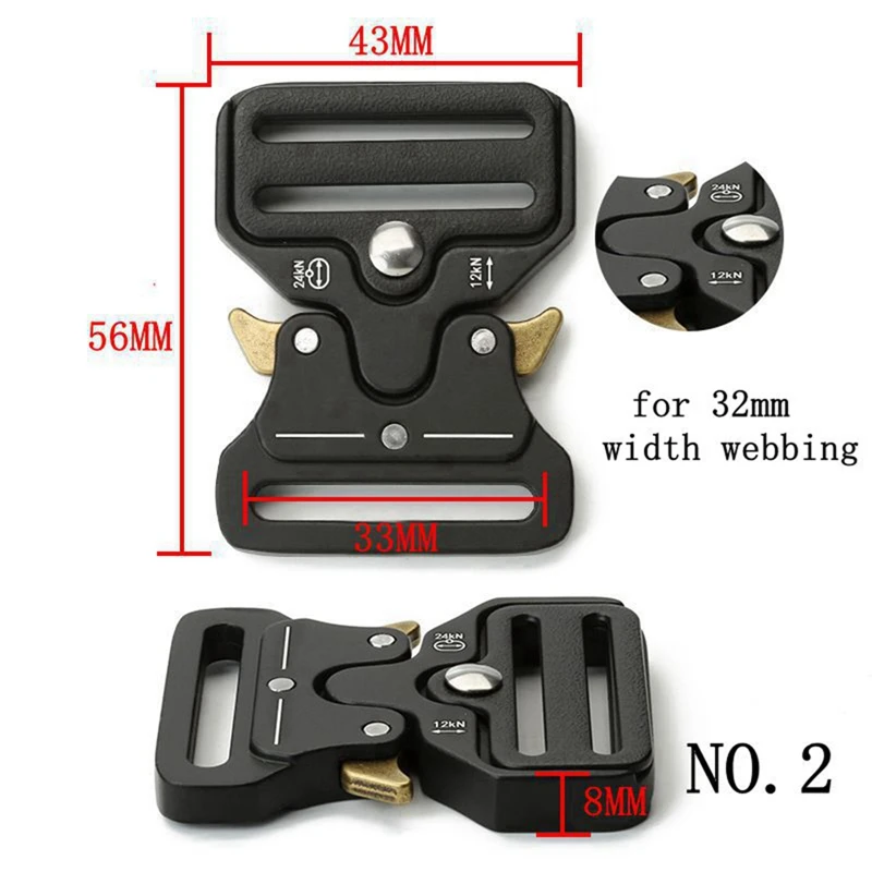 25/32/38/50/52mm Taktische Gürtelschnalle Schnellverschluss Zubehör Metall-Verschluss für Herrengürtel Taschen Ersatzschnalle DIY Gürtel Tasche