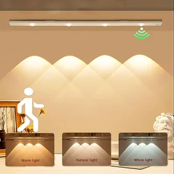 LED Motion Sensor Night Light 3 Colours Changing Eye Protection Desk Light Cabinet Decorative Light Indoor Night Lighting