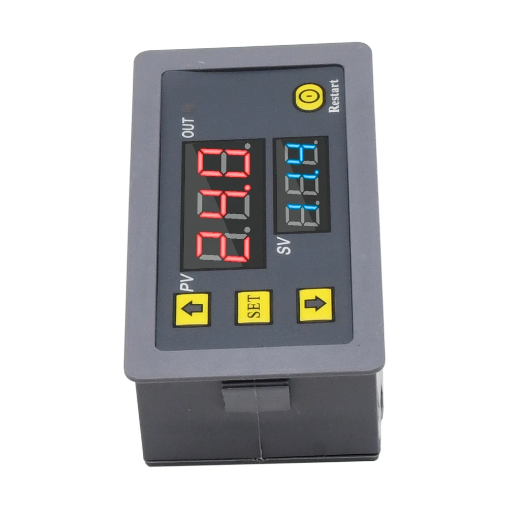T3230 110V 220V 12/24V Digital Time Delay Relay Red Blue Dual Led Display Cycle Timer Control Switches Adjustable Relay 12v