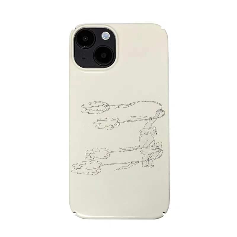 

Ins Simple Lines Little Monkey Case for IPHONE 17 16 ProMax 15 14 Plus 13 12 MINI 11 PRO 16Plus XR XS MAX Acrylic Phone Cover