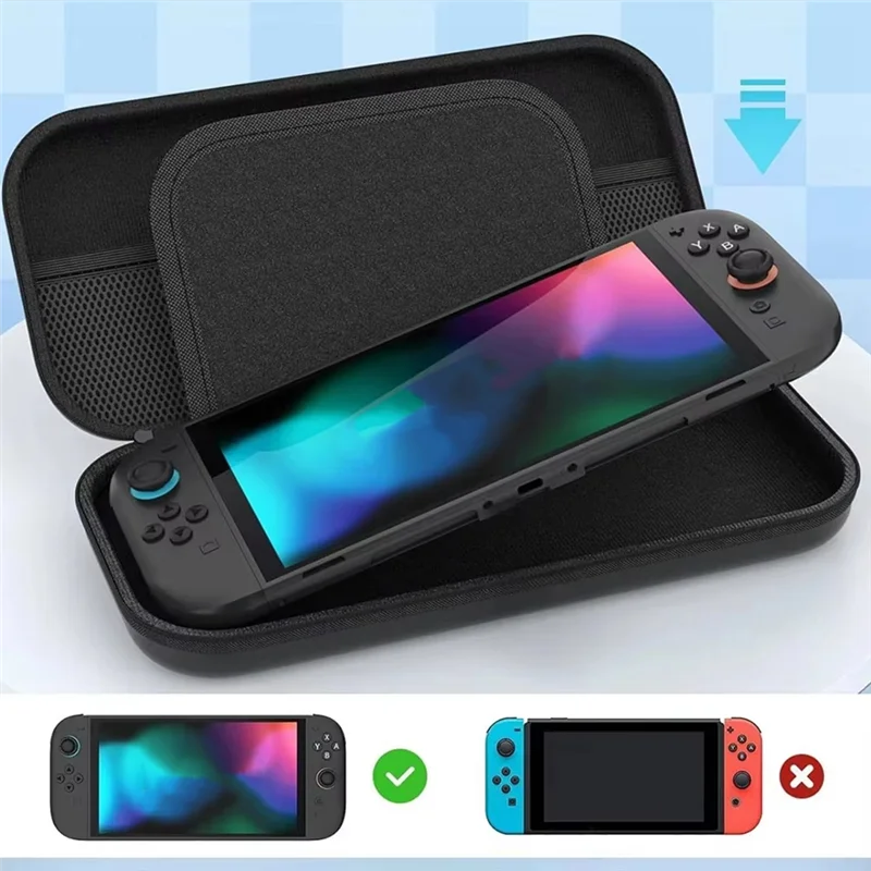 【حار بيع!】لـ نينتندو لـ Switch 2 ملحقات وحدة التحكم في الألعاب حقيبة حمل محمولة للسفر حقيبة تنظيم 2 حافظة، غلاف صلب