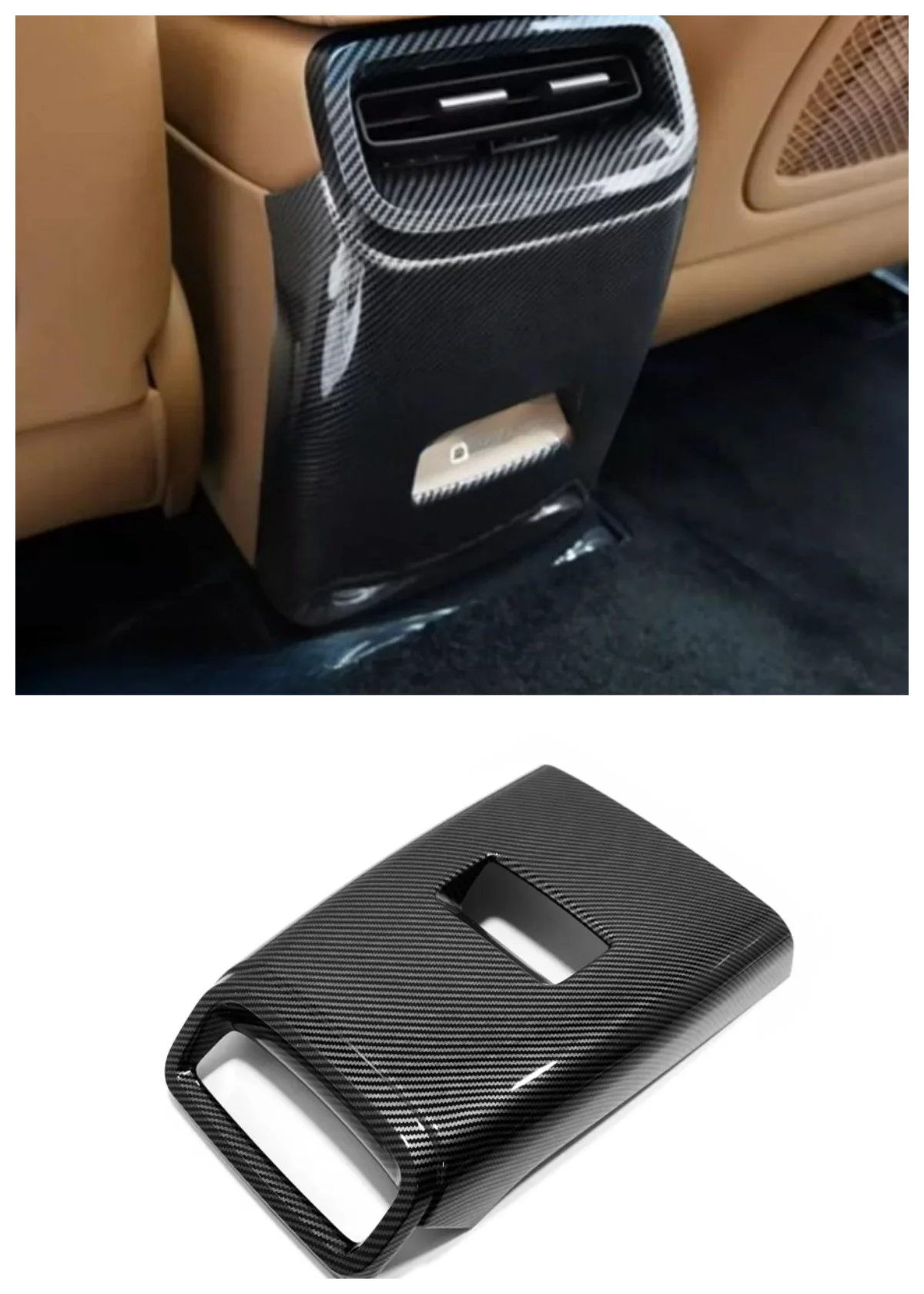 Suitable for SERES AITO M5 2022 central console audio rear air outlet ABS decoration Auto Parts carbon fibre