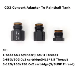 Co2 Cylinder Convert Adapter To Paintball CO2 Tank Thread Fit Co2 Cartridge Or SodaStream CO2 Cylinder(Tr21-4)