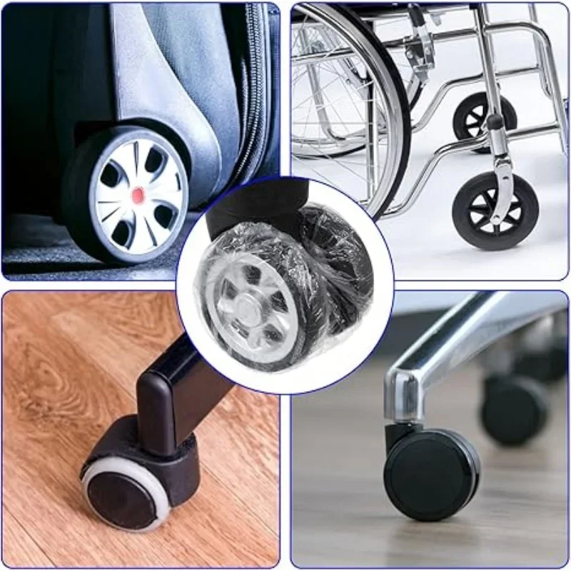 50/100 disposable luggage wheel protectors/luggage/roller covers/dust/dirt/foot covers/wheel cover films/travel accessories