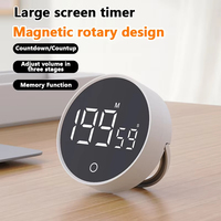 Magnetic Countdown Alarm Clock Kitchen Timer Manual Digital Timer Stand Desk Clock Cooking Timer Shower Study Stopwatch