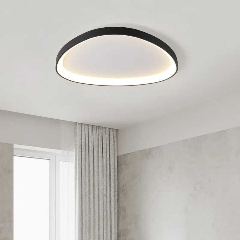 Minimalist Nordic LED Ceiling Lamp - Full Spectrum Smart Eye-Caring Ultra-Thin Light for Master Bedroom