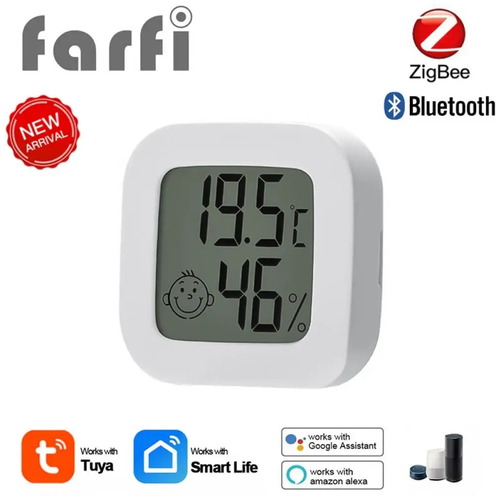 ZigBee Smart Temperatur-und Feuchtigkeit sensor 1 5-Zoll-LCD-Digitalanzeige Wetters tation Smart Home Thermometer Hygrometer