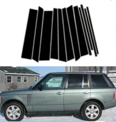 Dla Range Rover (L322) 12 SZTUK polerowanych słupków 2002 2003 2004 2005-2012 Naklejki na drzwi Akcesoria dekoracyjne