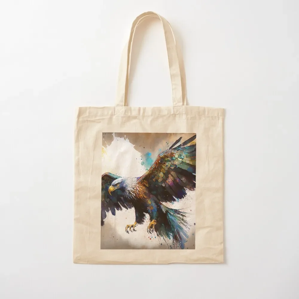 

Eagle, Watercolor Tote Bag Customizable tote Canvas for women Lady bags