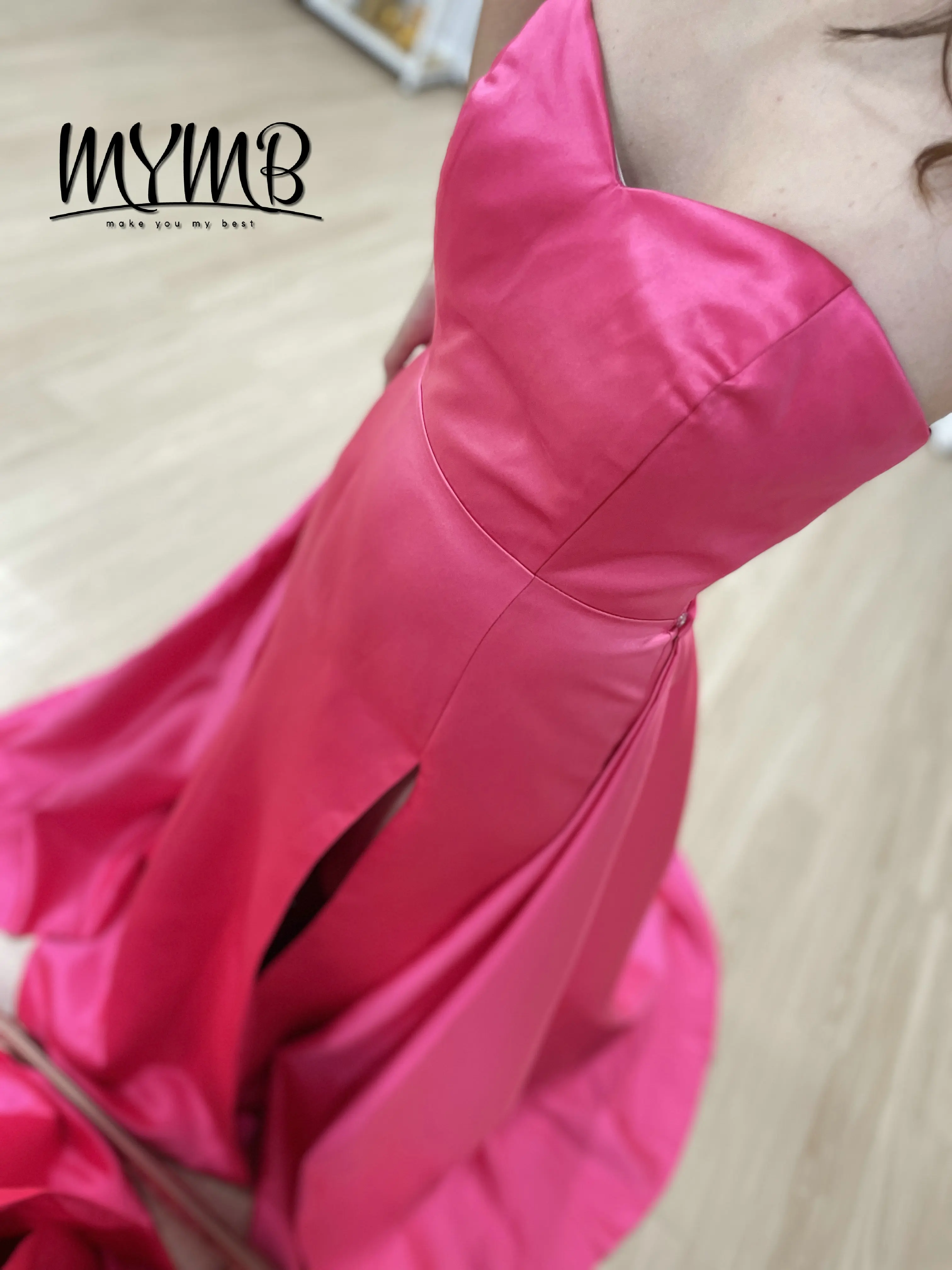 MYMB Zomer Vrouwen Jurk Ruche uit de Schouder Lange Mode Casual Satijnen Jurk Elegante Partij Formele Prom Avondjurk MY30162