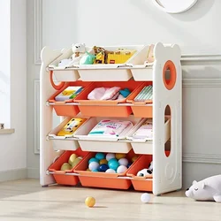 Children's Toy Snacks Storage RackMultiLayer Floor Cabinet for Living RoomLarge Capacity Organizing BoxKid's Playroom Organizer