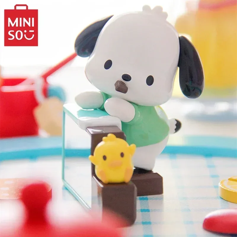 MINISO Sanrio rodzina kolorowe jedzenie zabawa seria pudełko z niespodzianką ozdoba postać z kreskówki tajemnicze pudełko prezent na boże narodzenie oryginalne produkty