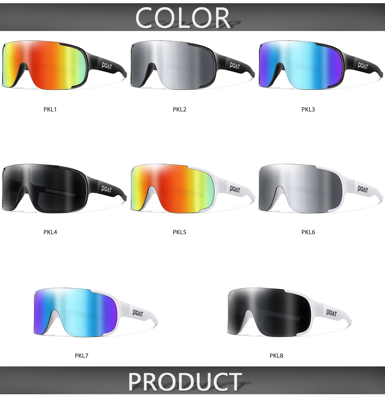 POAT UV400 Fahrrad-Sonnenbrille für Männer und Frauen - Winddichte MTB-Bike-Sportbrille zum Angeln und für Outdoor-Aktivitäten – Detail 3