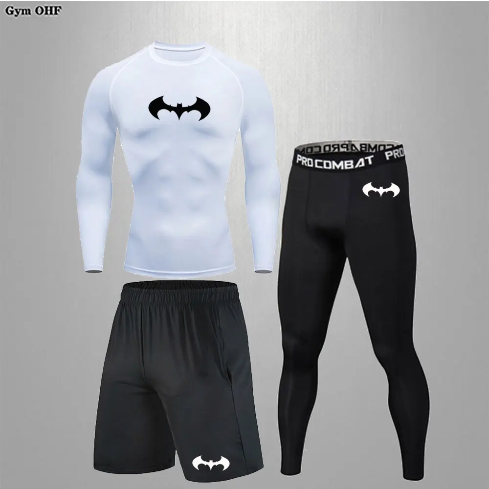 Chemises de compression sportives noires pour hommes - Rashguard pour gym, fitness et arts martiaux